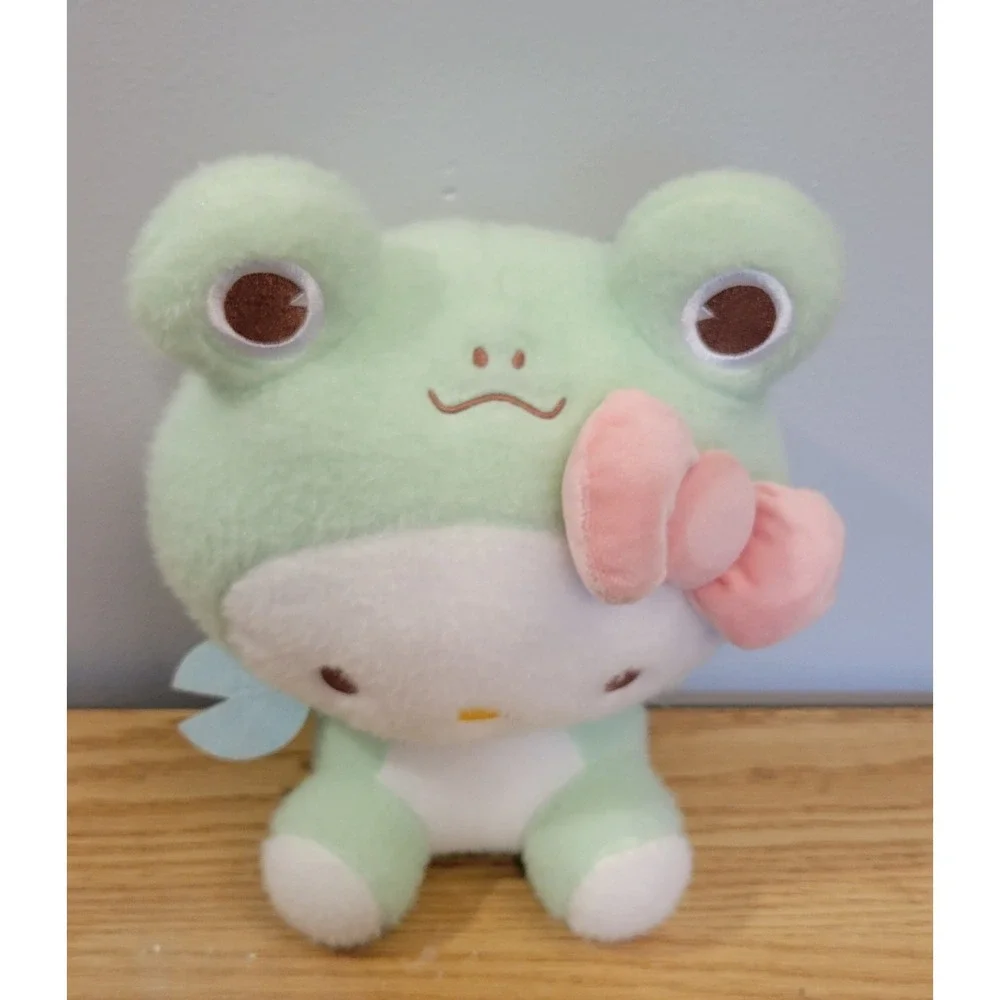 Sanrio Round 1 Exclusive Hello Kitty Green Frog Kigurumi Plush 11 Inch Large